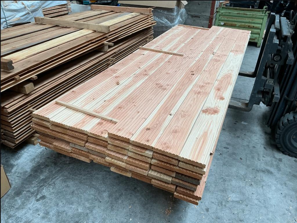 Douglas vlonderplanken 52 stuk, Tuin en Terras, Ophalen, Nieuw, Hout
