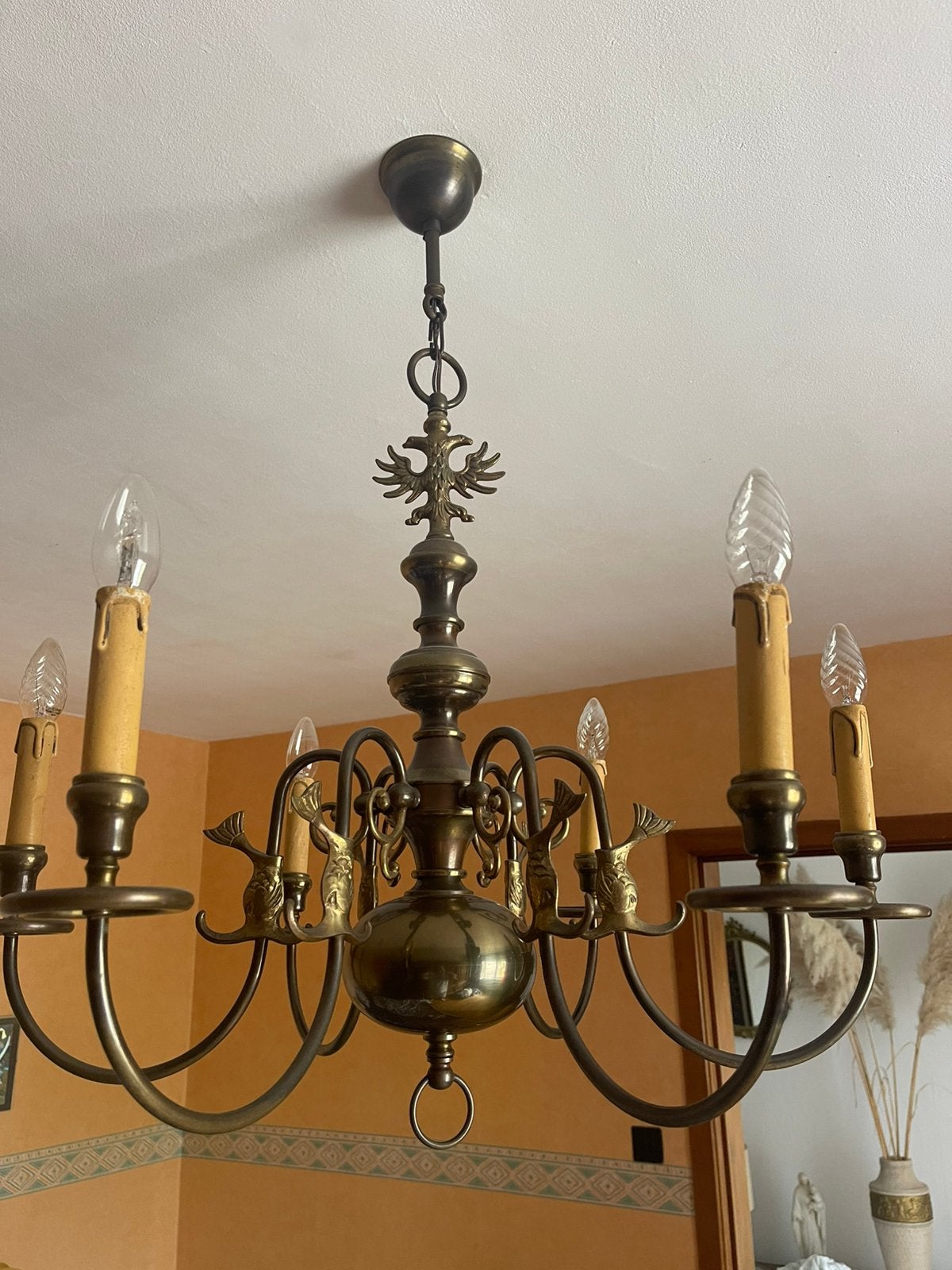 Lustre hollandais, Enlèvement, Comme neuf, Métal, Holandais