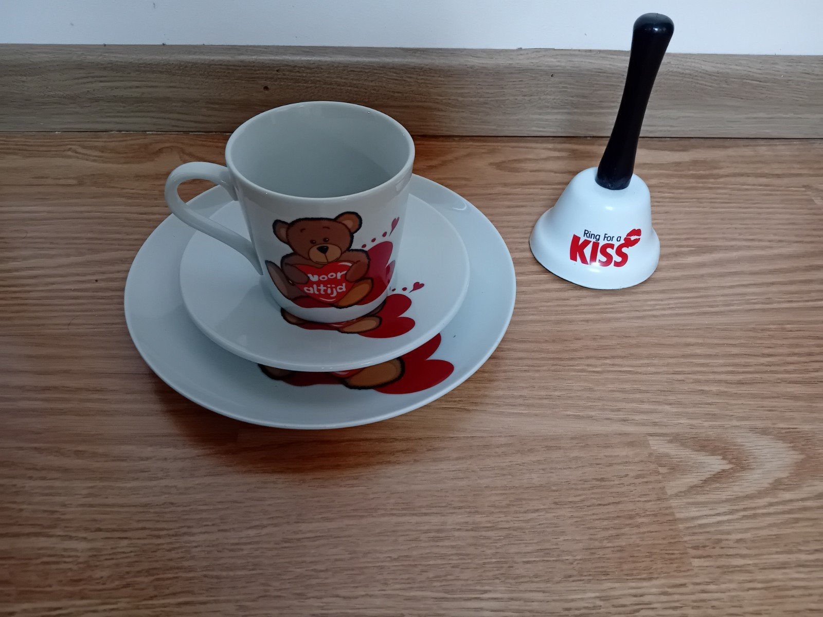 Ontbijtset Valentijn, Ophalen of Verzenden, Zo goed als nieuw, Bord(en)