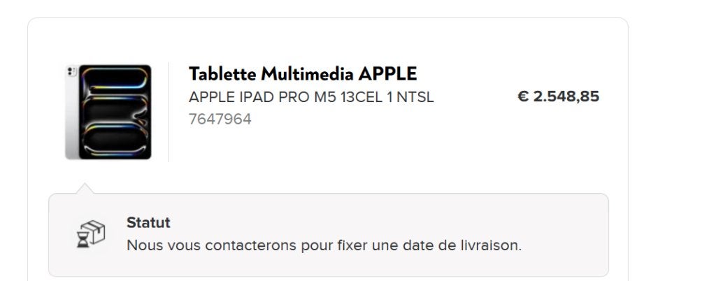 Tablette Multimedia APPLE APPLE IPAD PRO M5 13CEL 1 NTSL, Informatique & Logiciels, Apple iPad Tablettes, Neuf, Apple iPad, Wi-Fi