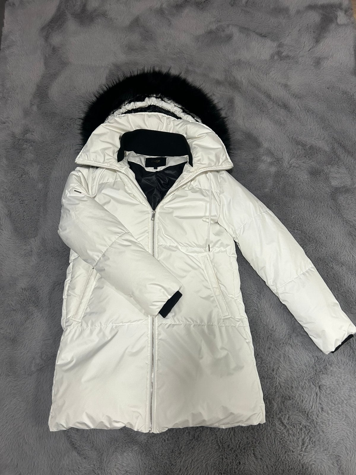 Veste Maje blanche – Taille 38 – Neuve, Kleding | Dames, Jassen | Winter, Ophalen of Verzenden, Nieuw, Maat 38/40 (M), Wit