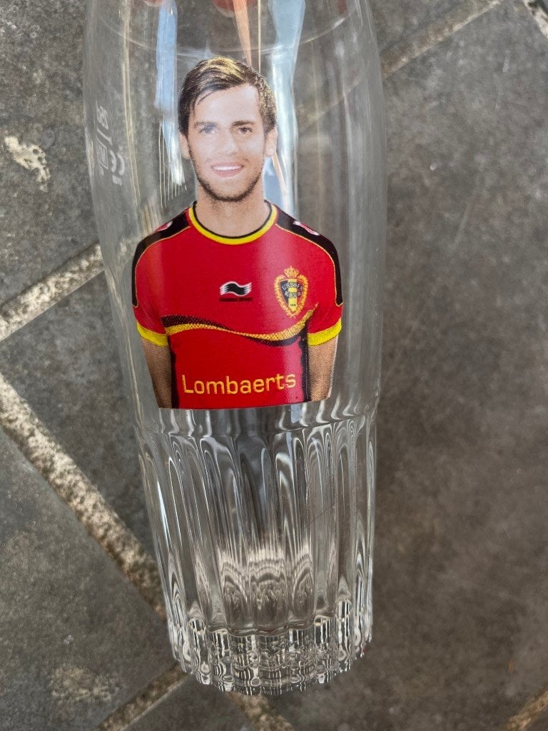 Jupiler glas Rode Duivel Lombaerts, Verzamelen, Ophalen of Verzenden, Jupiler