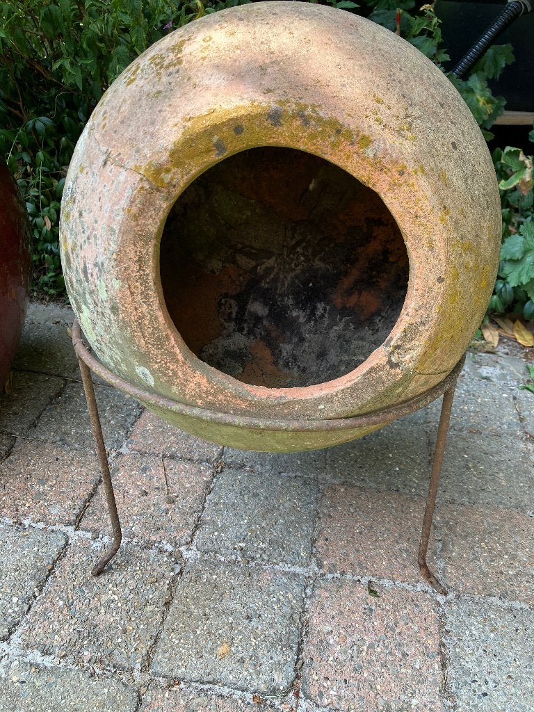 Ronde bol bloempot terracotta kruik, Ophalen, Terracotta