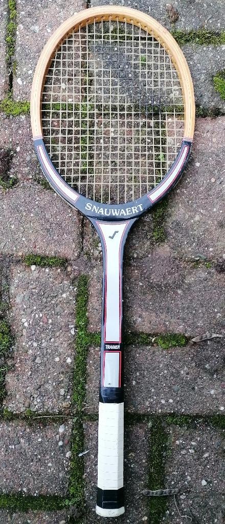 Vintage houten tennis racket 'Snauwaert' in goede staat, Ophalen