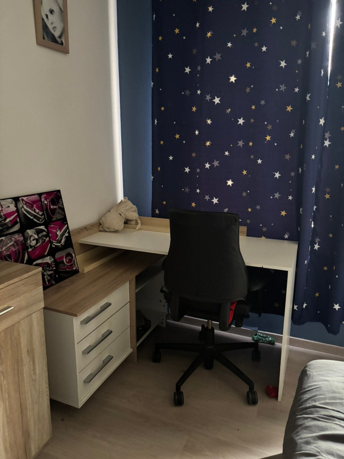 GRATIS Bureau met lederen bureaustoel, Huis en Inrichting, Bureaus, Ophalen, Zo goed als nieuw