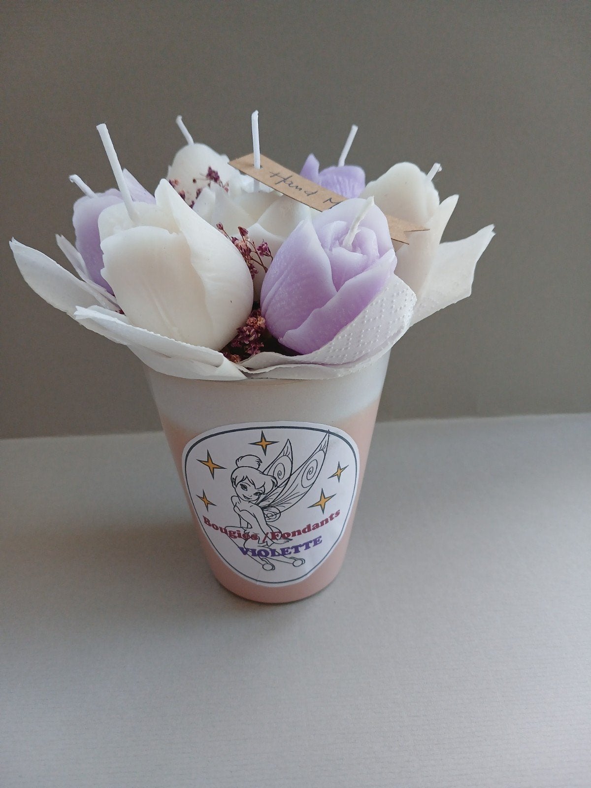 bouquet de fleurs en bougie, neuf, senteur lilas, Enlèvement ou Envoi, Neuf, Bougie