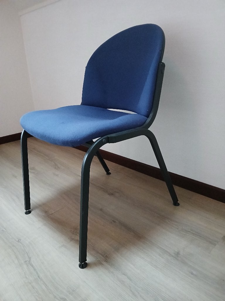 Stoel BULO, Ophalen, Gebruikt, Blauw, Metaal