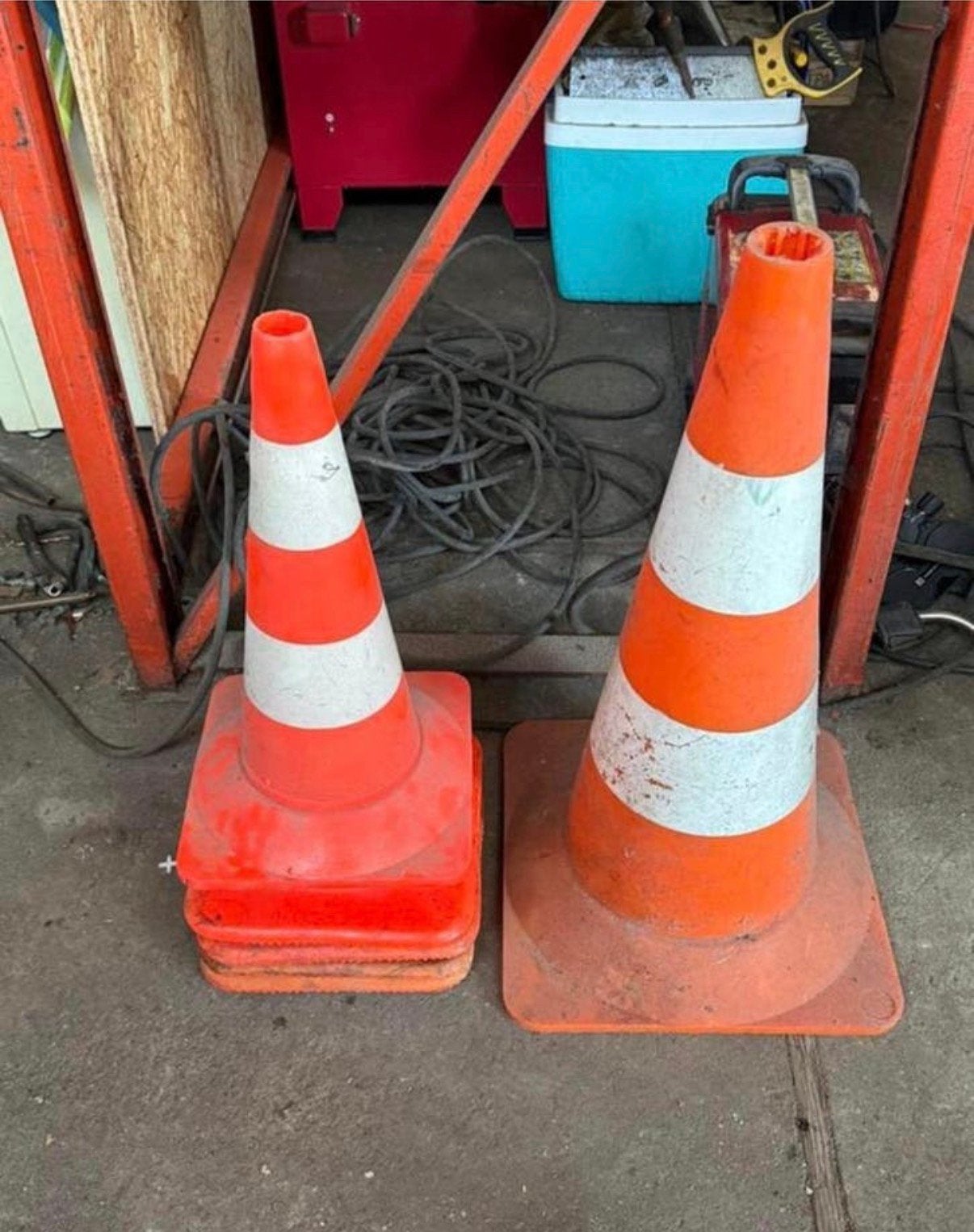 Lot verkeerskegels 6 stuks, Ophalen, Gebruikt