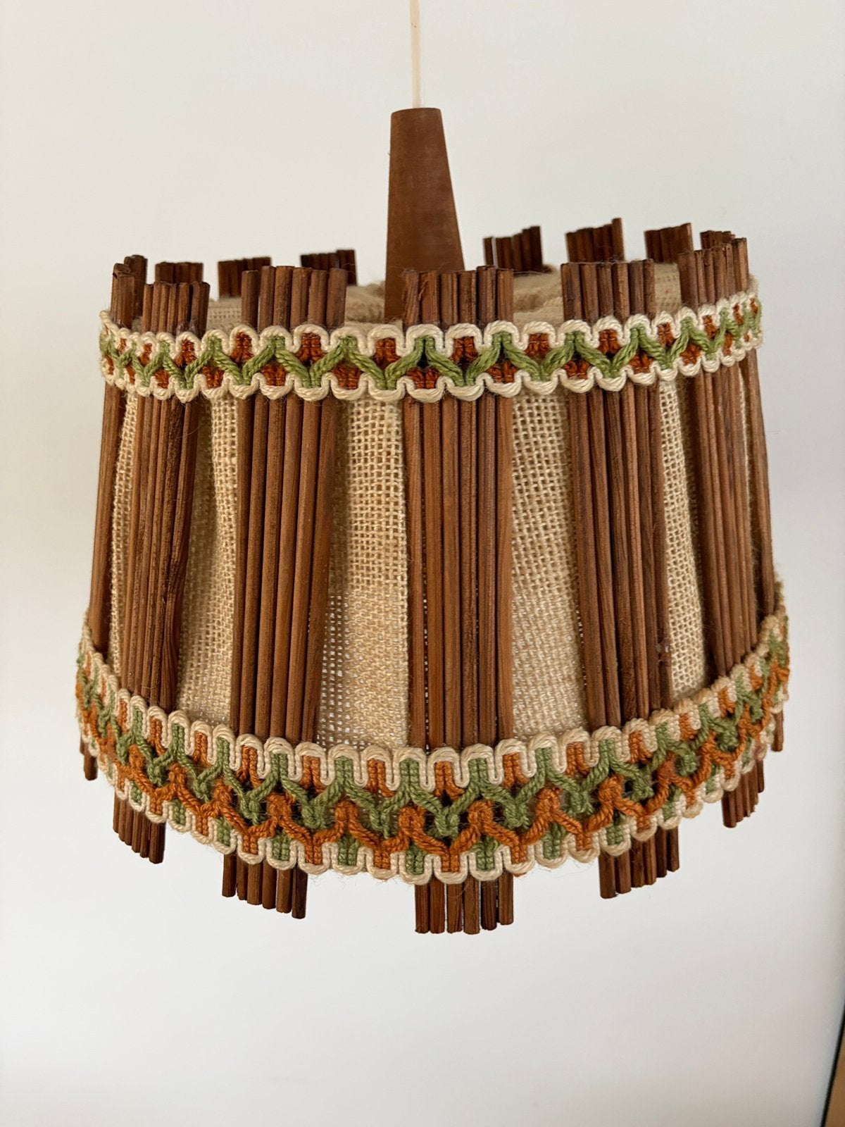 Vintage | Deens Design | Hanglamp, Bois, Suspension, Vintage, Enlèvement