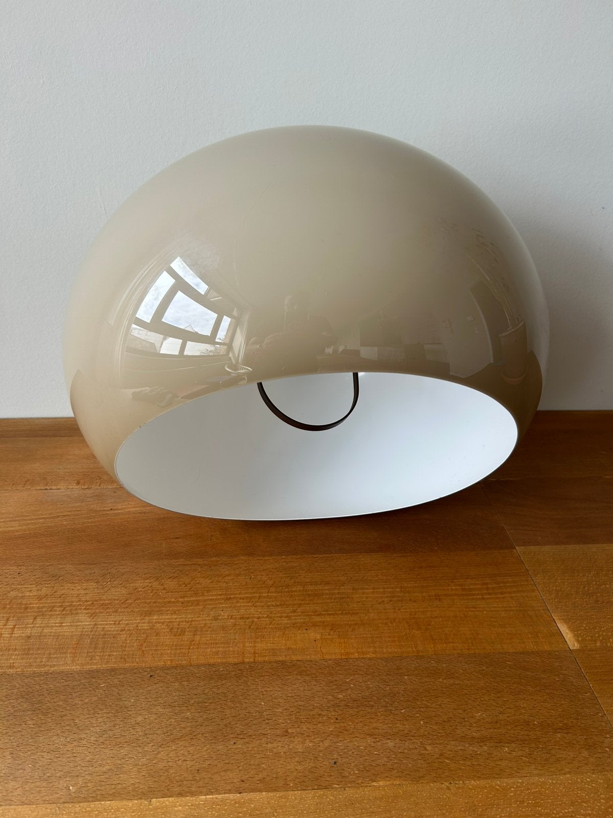 Lampe en plexi MUSHROOM des années 1970 fabriquée en Italie, Maison & Meubles, Beige, Suspension, Comme neuf, Enlèvement