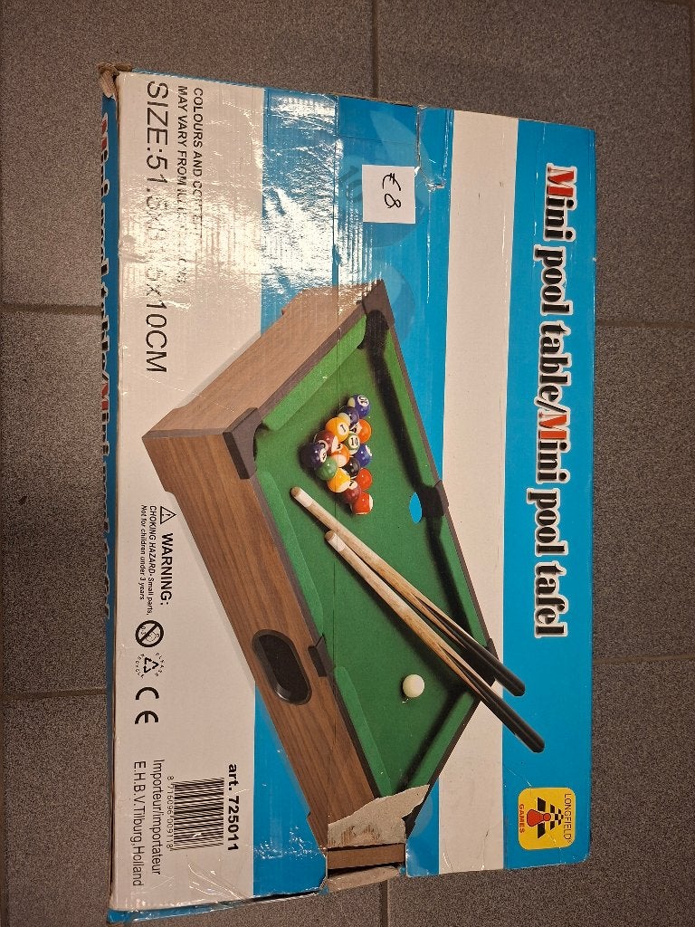 Mini pool table, Een of twee spelers, Ophalen, Gebruikt, Longfield