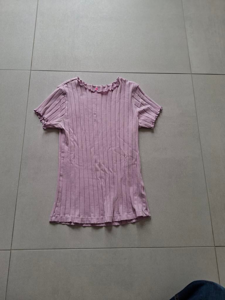Roos/paarse t shirt, Kleding | Dames, Ophalen, Zo goed als nieuw, Korte mouw, Roze
