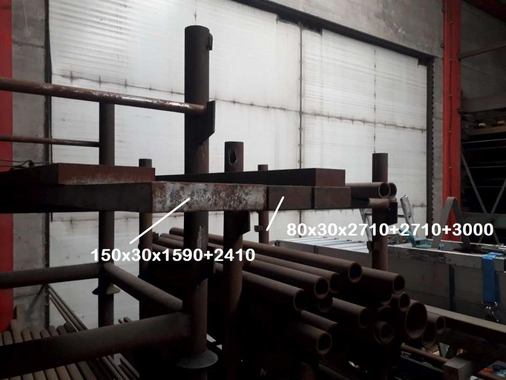 Metalen divers Plat 80x30 : 2 stuks 2.71 m en 1 stuk 1.4 m, Enlèvement, Neuf