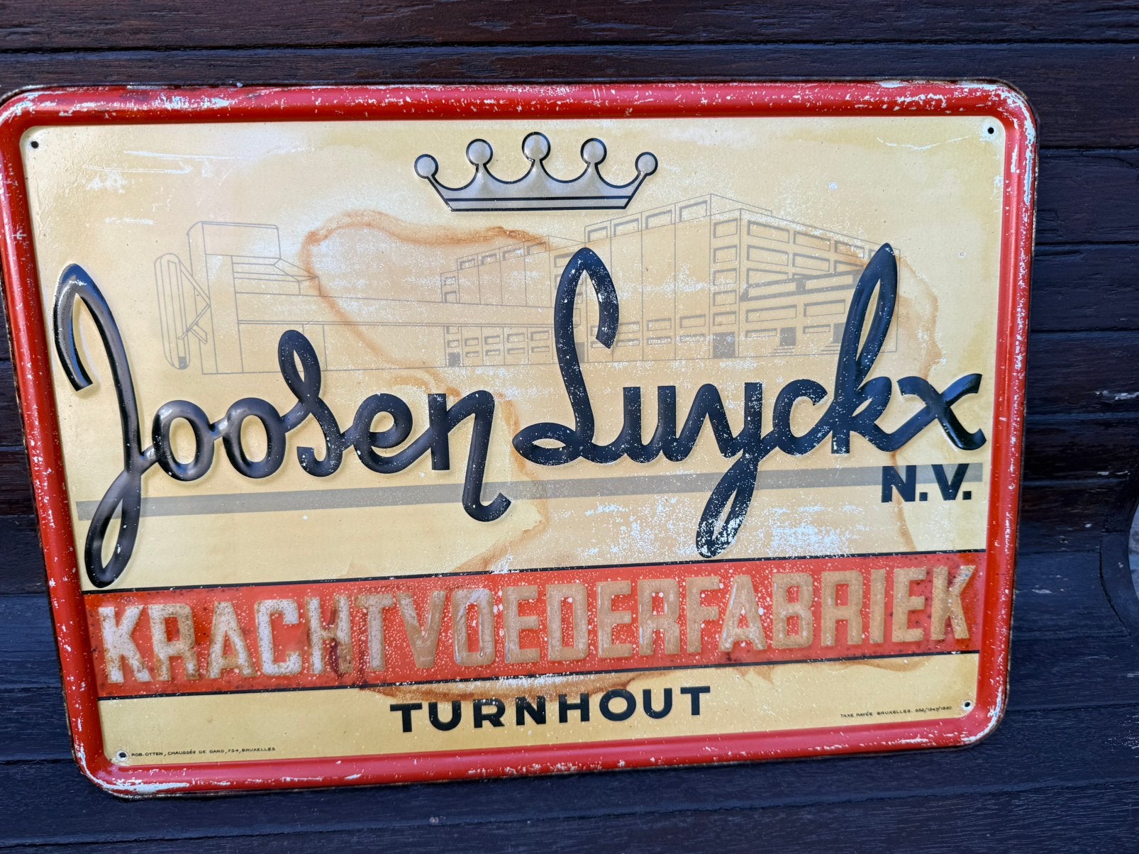Reclamebord Joosen Luyckx Turnhout 1947, Ophalen of Verzenden, Gebruikt, Reclamebord