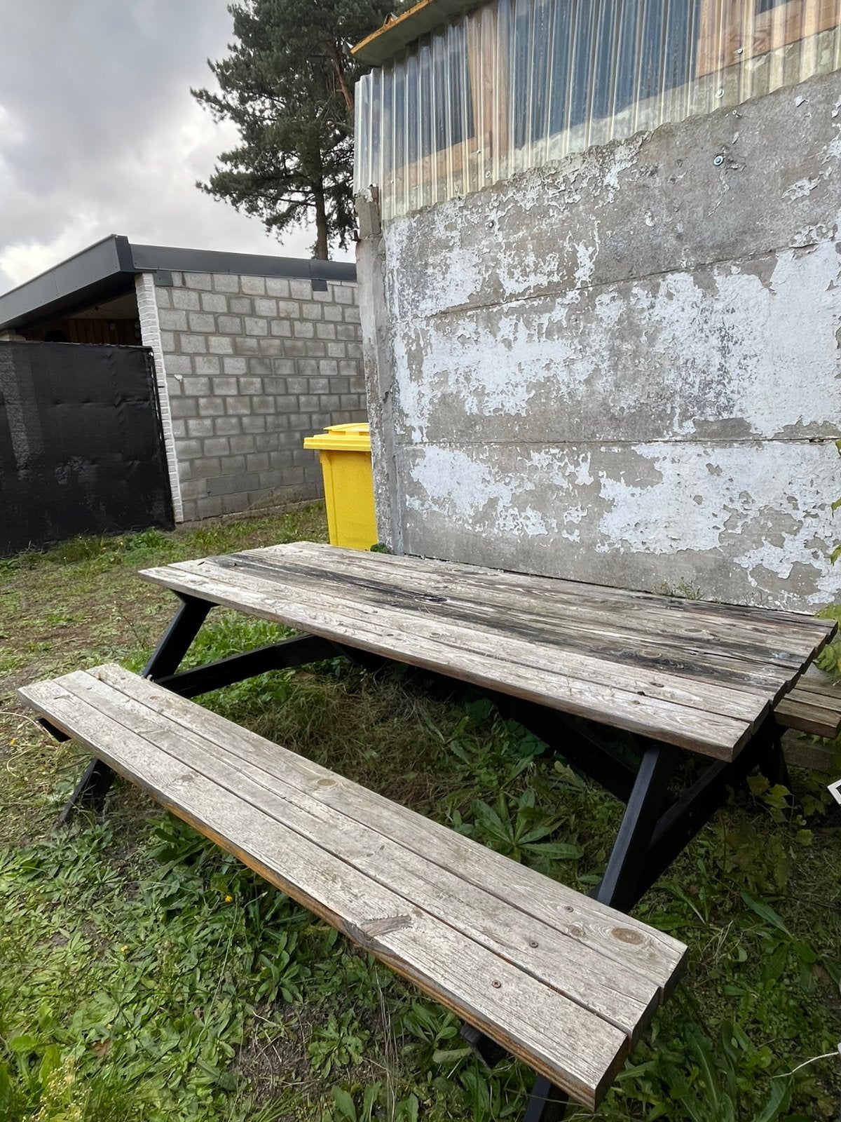 Houten picknickbank, Ophalen, Gebruikt, Hout