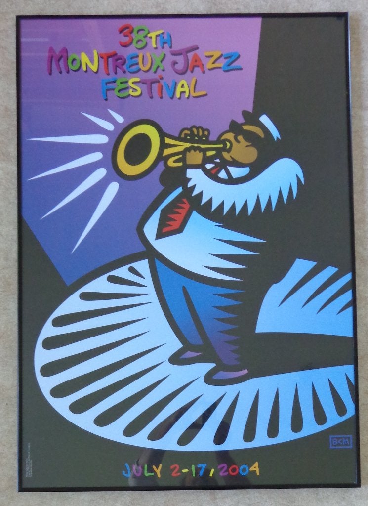 BURTON MORRIS / MONTREUX JAZZ / KLEURZEEFDRUK / 101x71cm, Ophalen