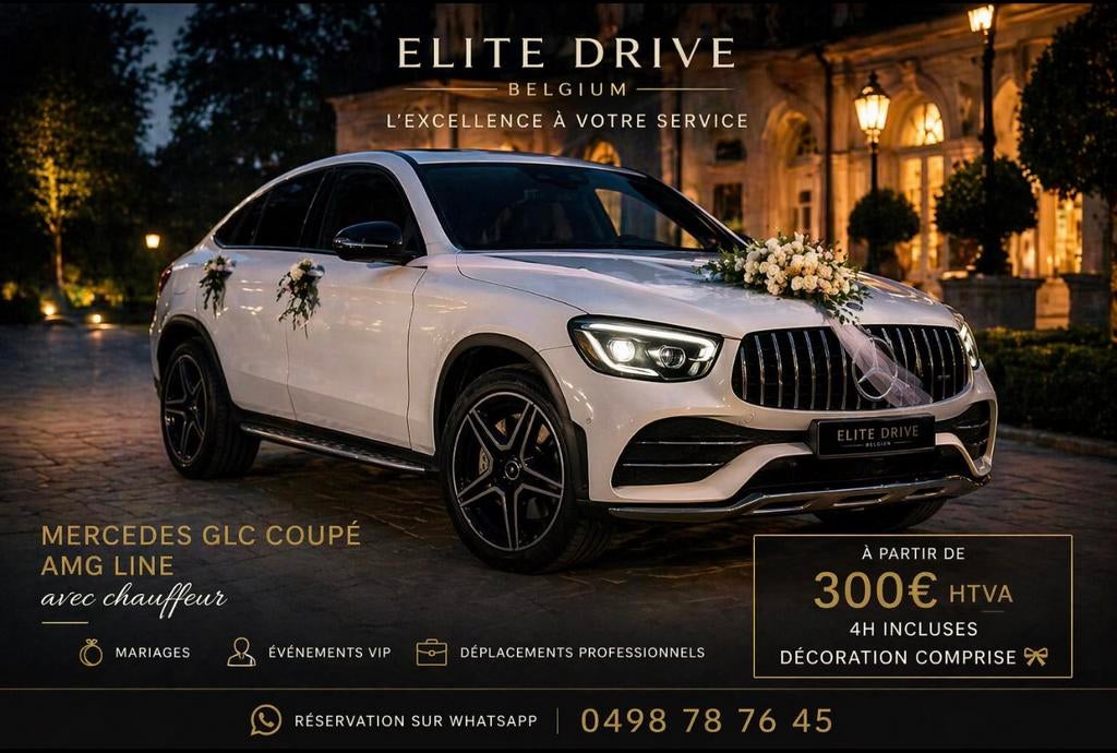 #Mariage #ChauffeurPrivé #Mercedes #GLC #Luxe #Belgique #, Auto's, GLC, Particulier, Te koop, Coupé