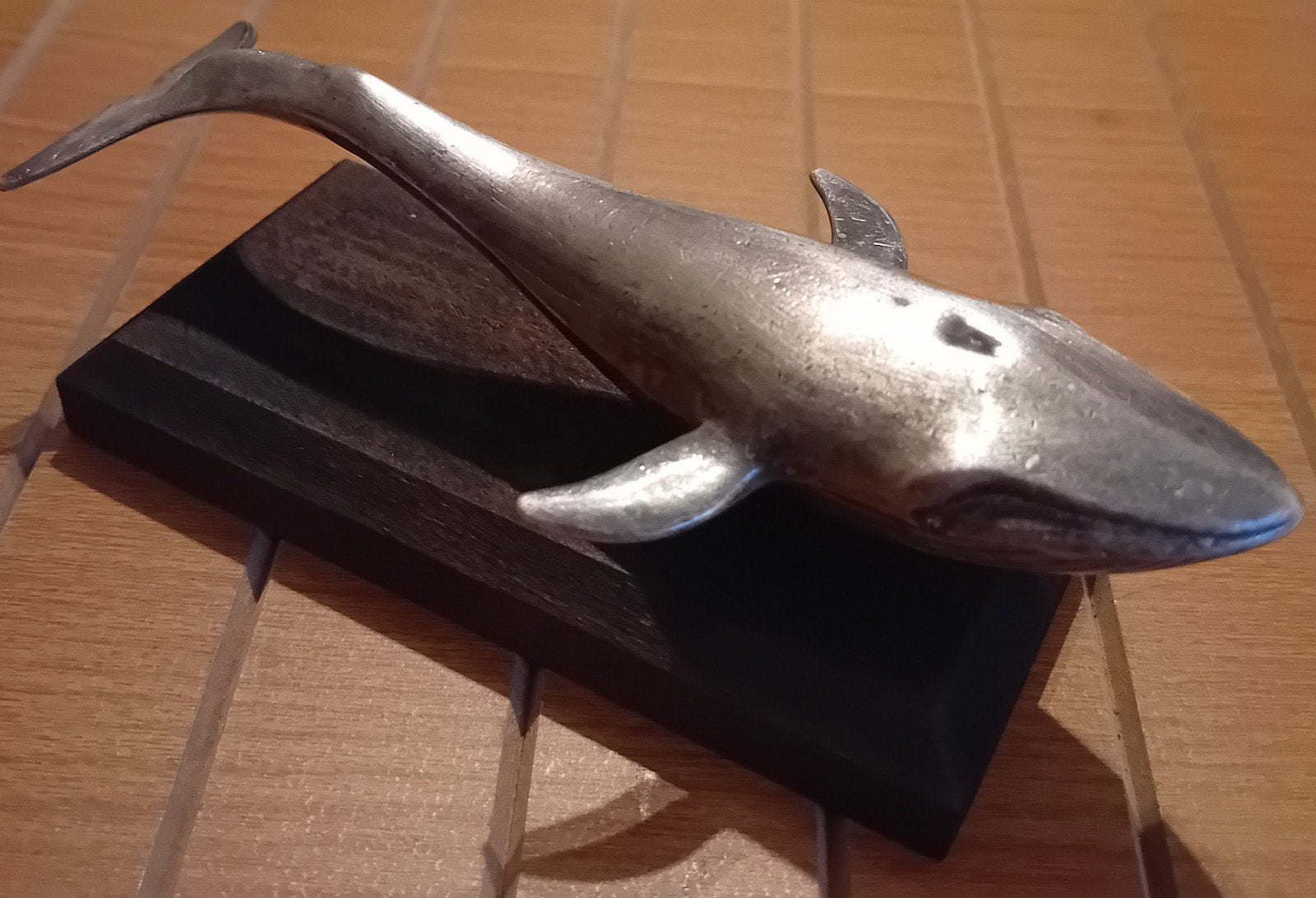 vintage verzilverde beeldjes van Walvis en Tijger van WNF, Ophalen of Verzenden
