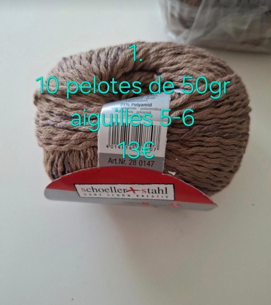 Différentes sortes de coton, Enlèvement, Neuf, Tricot, Laine ou Fils