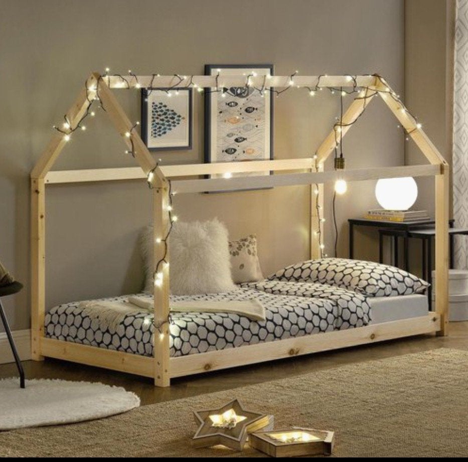 Kinderbed huisje hout 200x90, Enlèvement