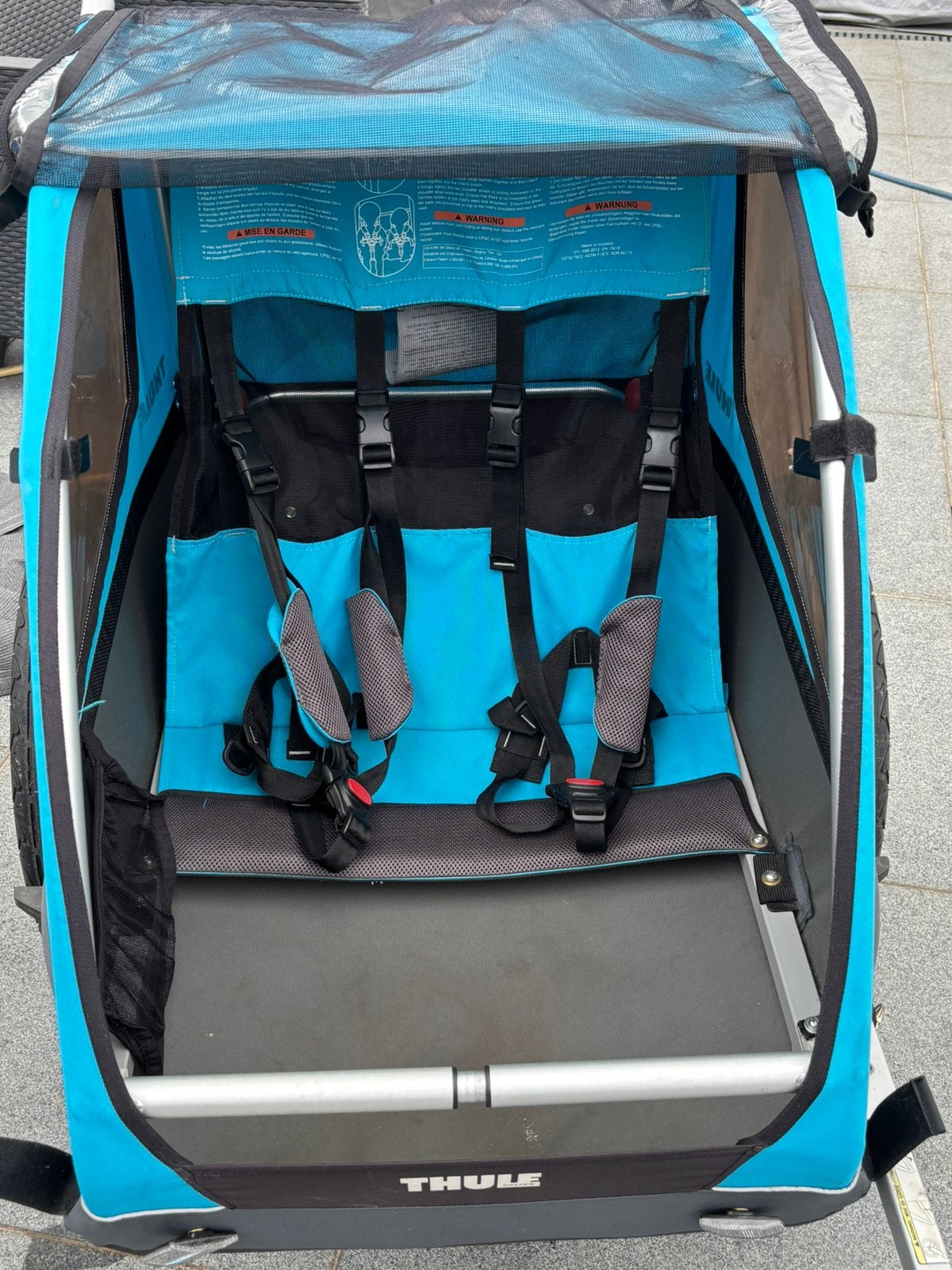 Remorque à vélo Thule 2 places comme neuve, Enlèvement, Comme neuf, Remorque pour enfant