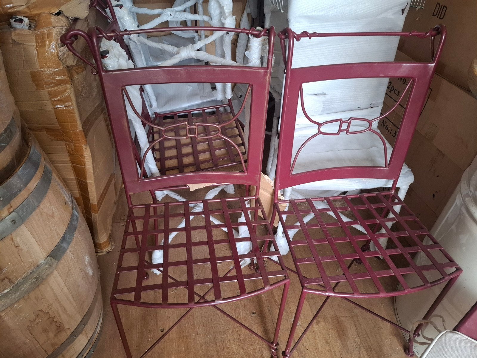 Nieuwe smeedijzeren stoelen & kussens! Grote partij! KOOPJE, Zakelijke goederen, Horeca | Meubilair en Inrichting, Ophalen