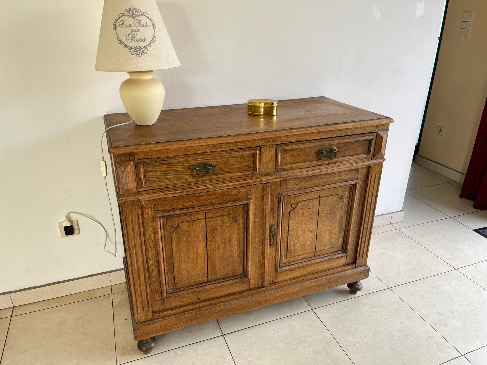 Oud boeren dressoir, Ophalen, Gebruikt, 100 tot 150 cm, Eikenhout