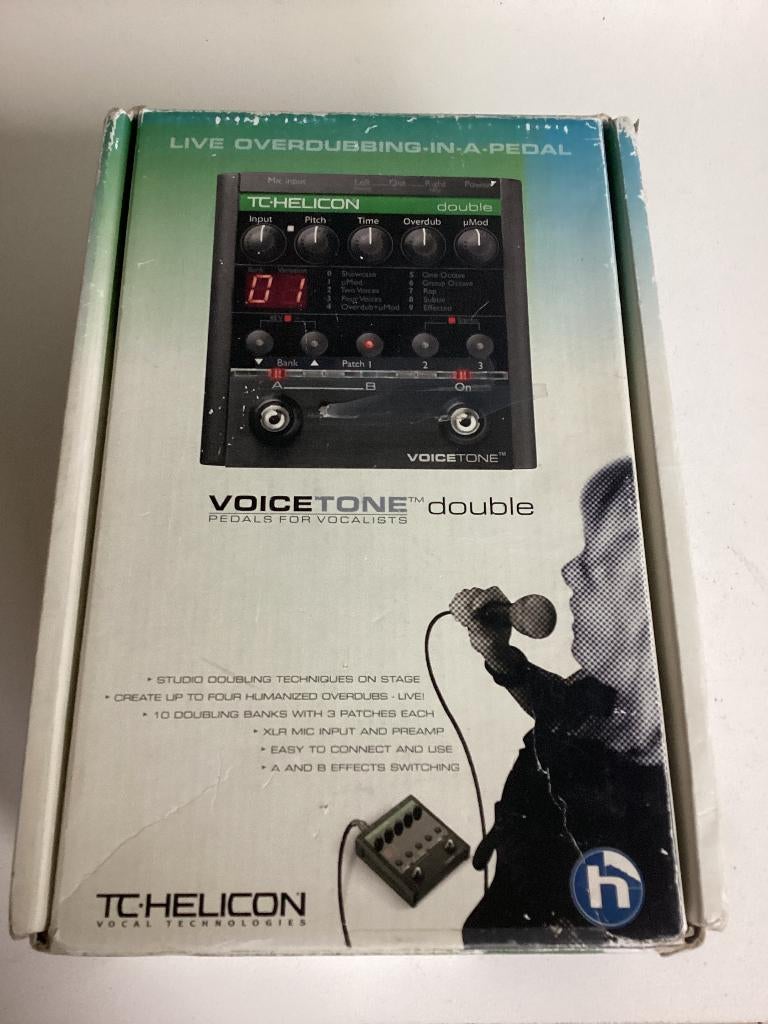 TC Helicon VoiceTone Double overdub, Muziek en Instrumenten, Effecten, Zo goed als nieuw, Chorus, Delay of Echo, Reverb, Volume
