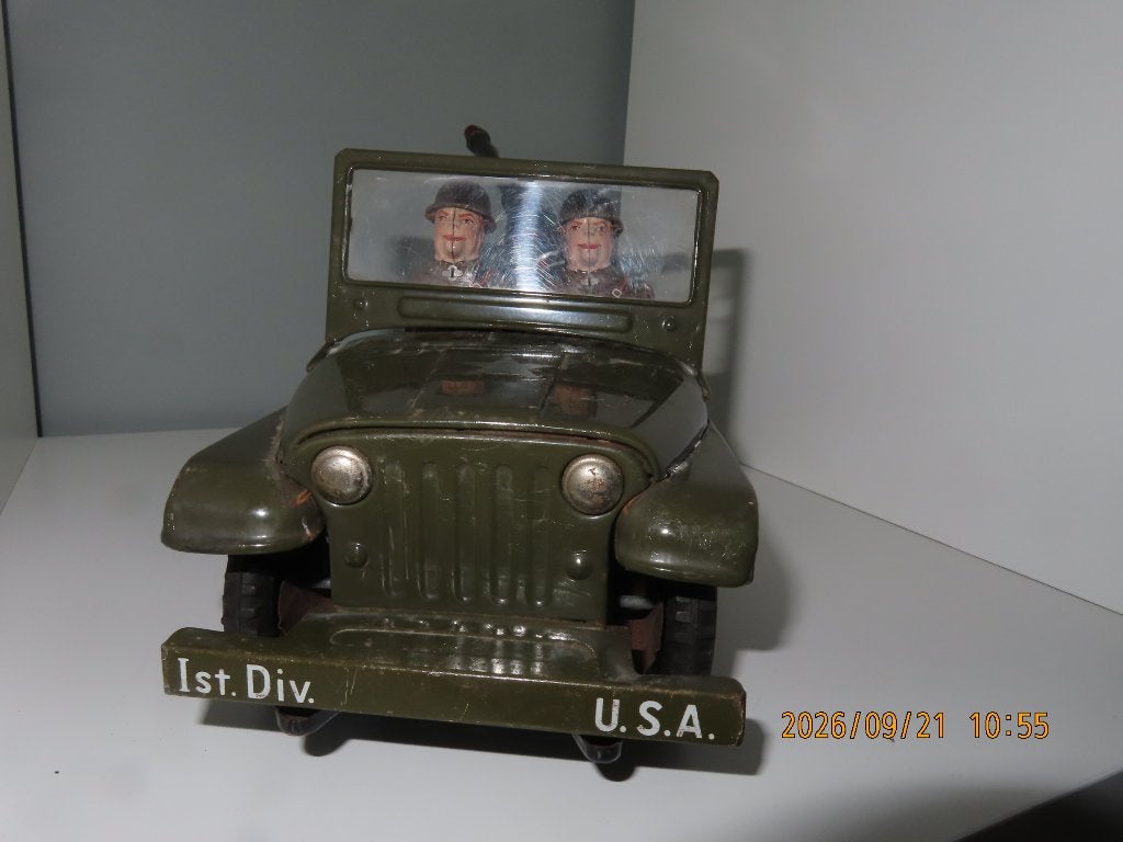 blikken speelgoed Jeep Made  in Japan, Ophalen of Verzenden