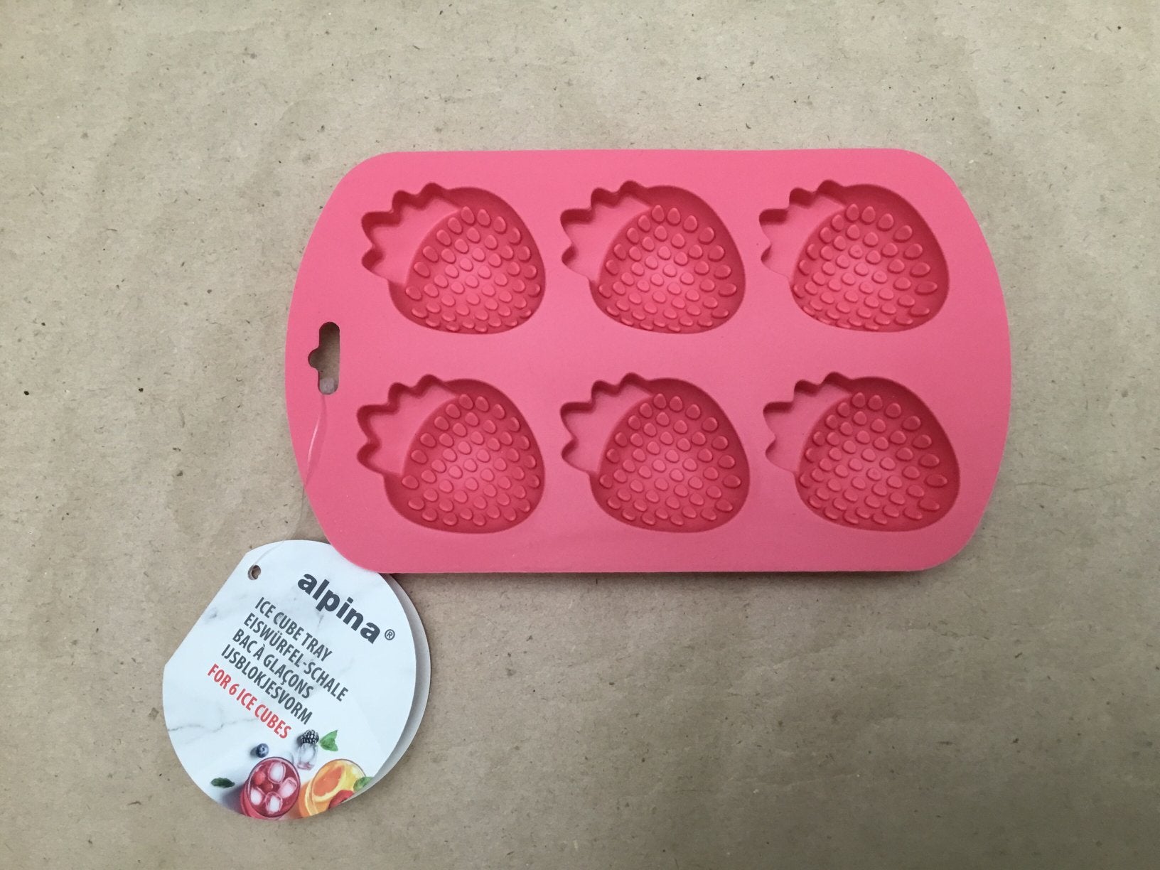 moule à glaçons en silicone rose en forme de fraises Alpina, Enlèvement ou Envoi, Neuf