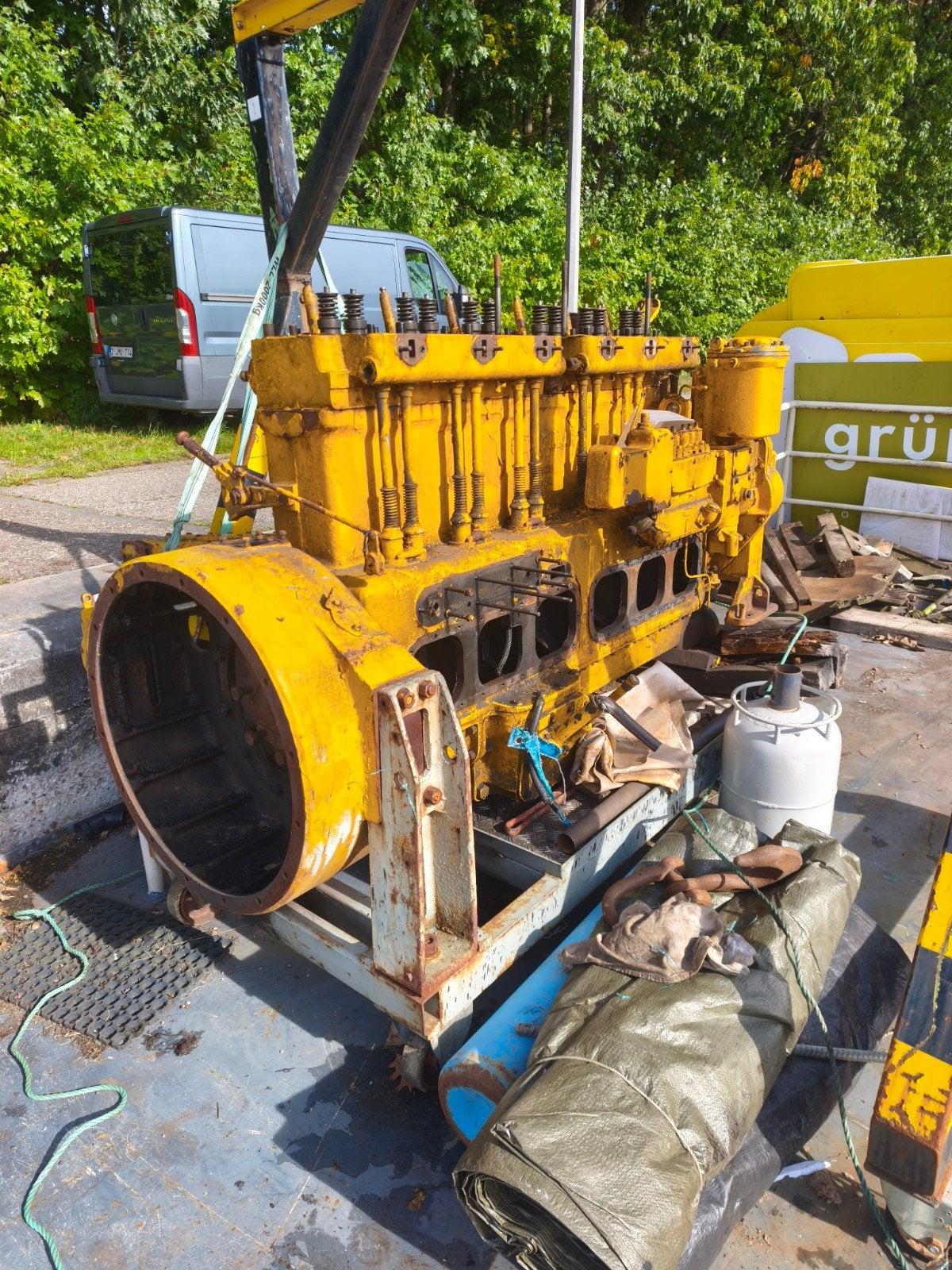 Uniek project / Klassieke Caterpillar Dieselmotor, Ophalen, Gebruikt, Motor en Techniek