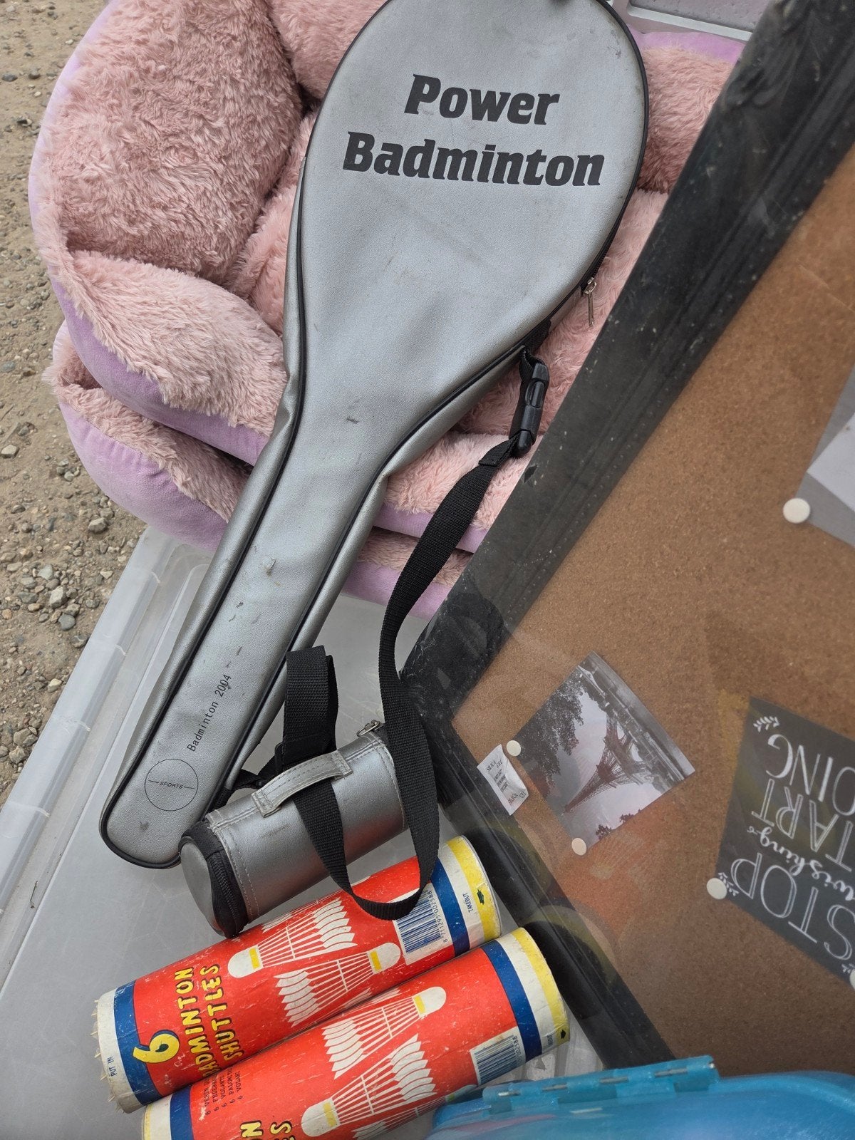 badminton 2 raketten met pluimpjes, Ophalen