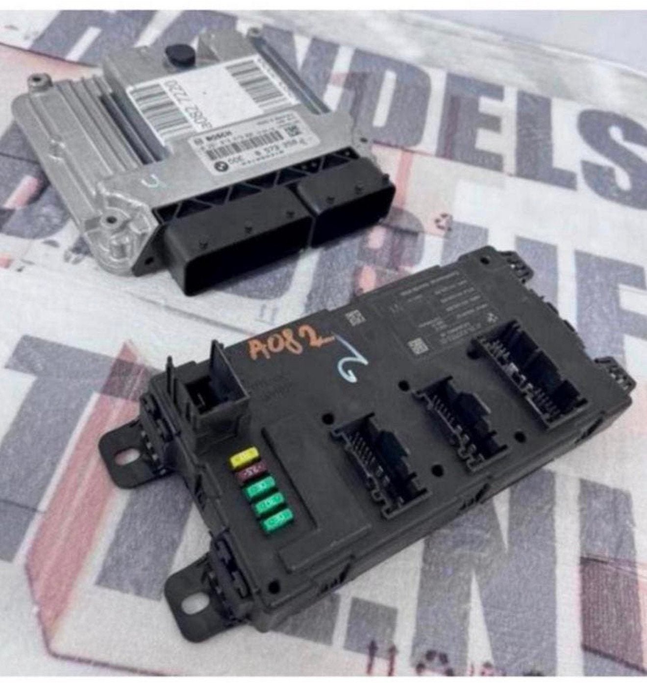 ECU + BCM bmw 3 F30 F31 DDE8573258 0281019679 6135931717301, Auto-onderdelen, Elektronica en Kabels, BMW, Gebruikt, Ophalen of Verzenden