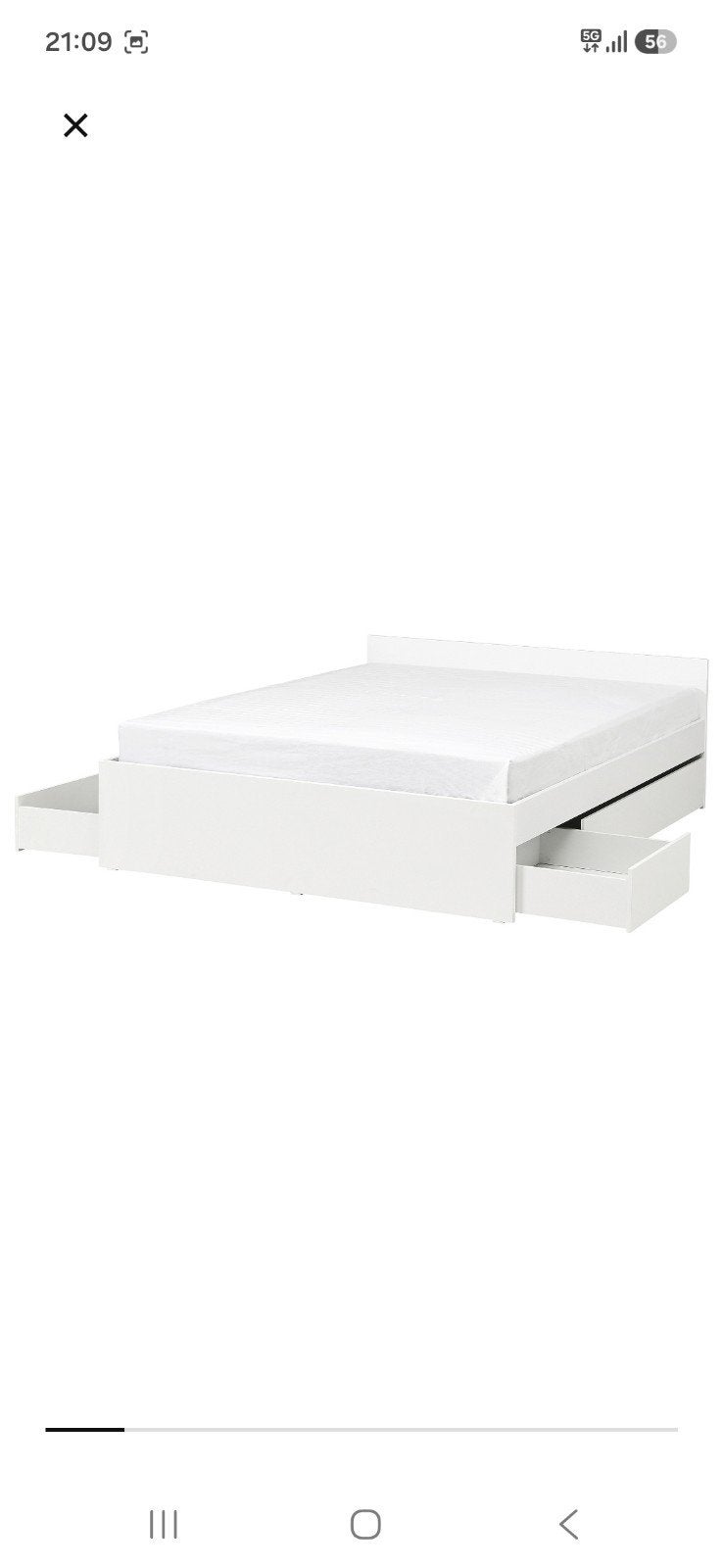 BED ikea Vihals 160x200 met lades, Ophalen, Nieuw