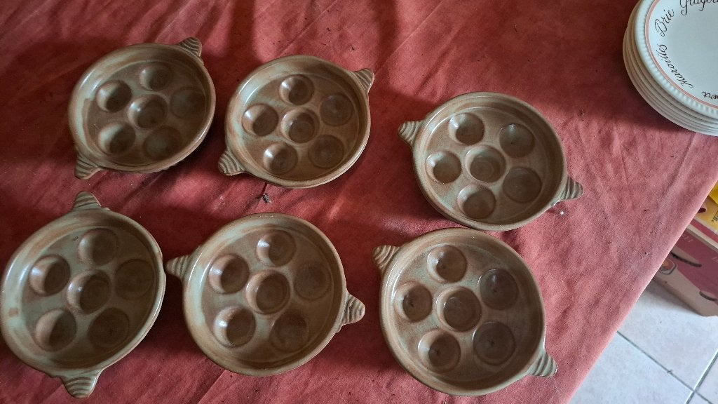 Assiettes escargots, Ophalen, Gebruikt, Overige merken, Overige typen
