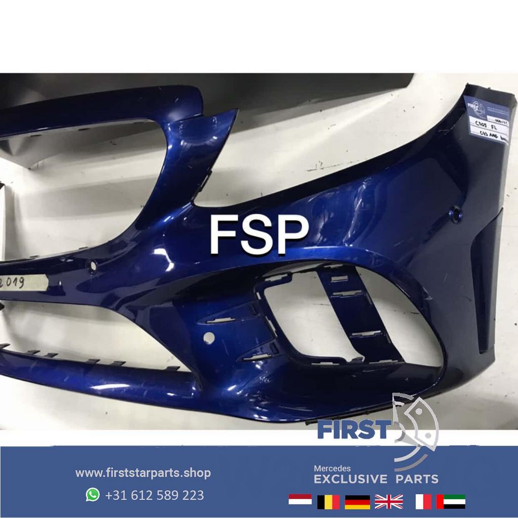 W205 C205 FACELIFT AMG VOORBUMPER BLAUW 2018-2021 ORIGINEEL, Gebruikt, -, Voor, Ophalen of Verzenden