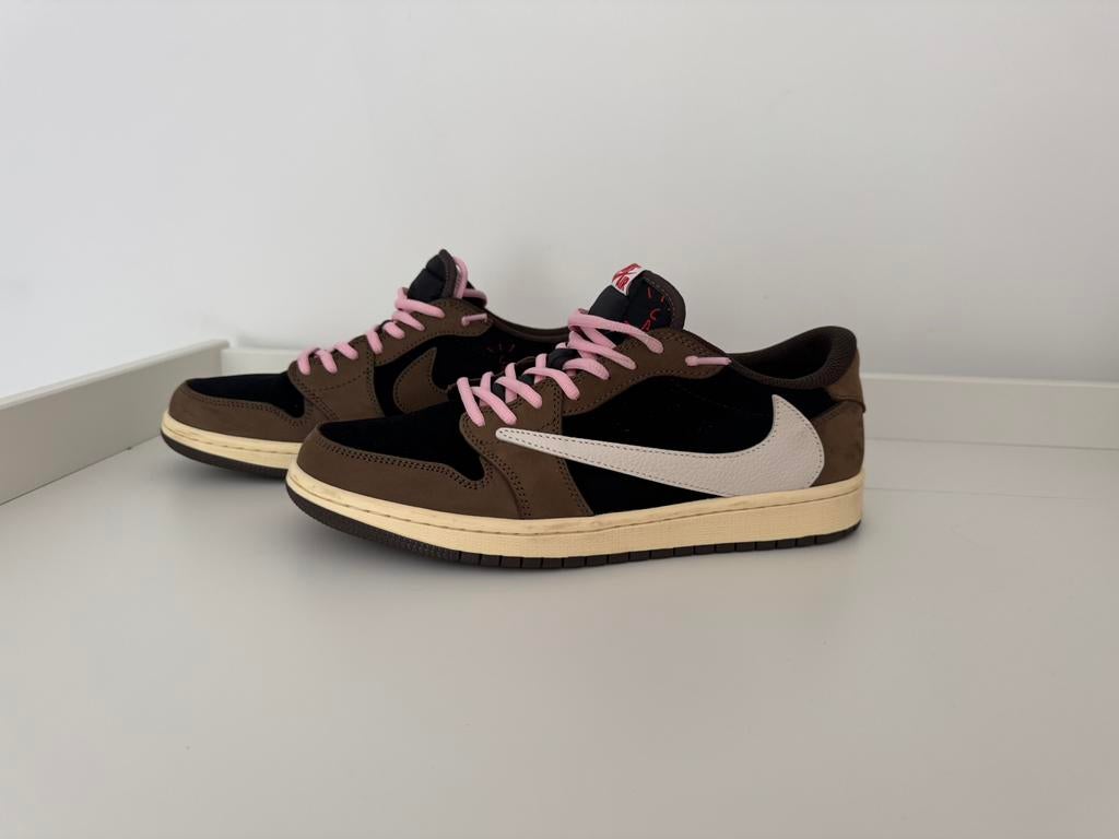 Nike Air Jordan 1 Low Travis Scott Mocha, Enlèvement ou Envoi, Comme neuf, Baskets