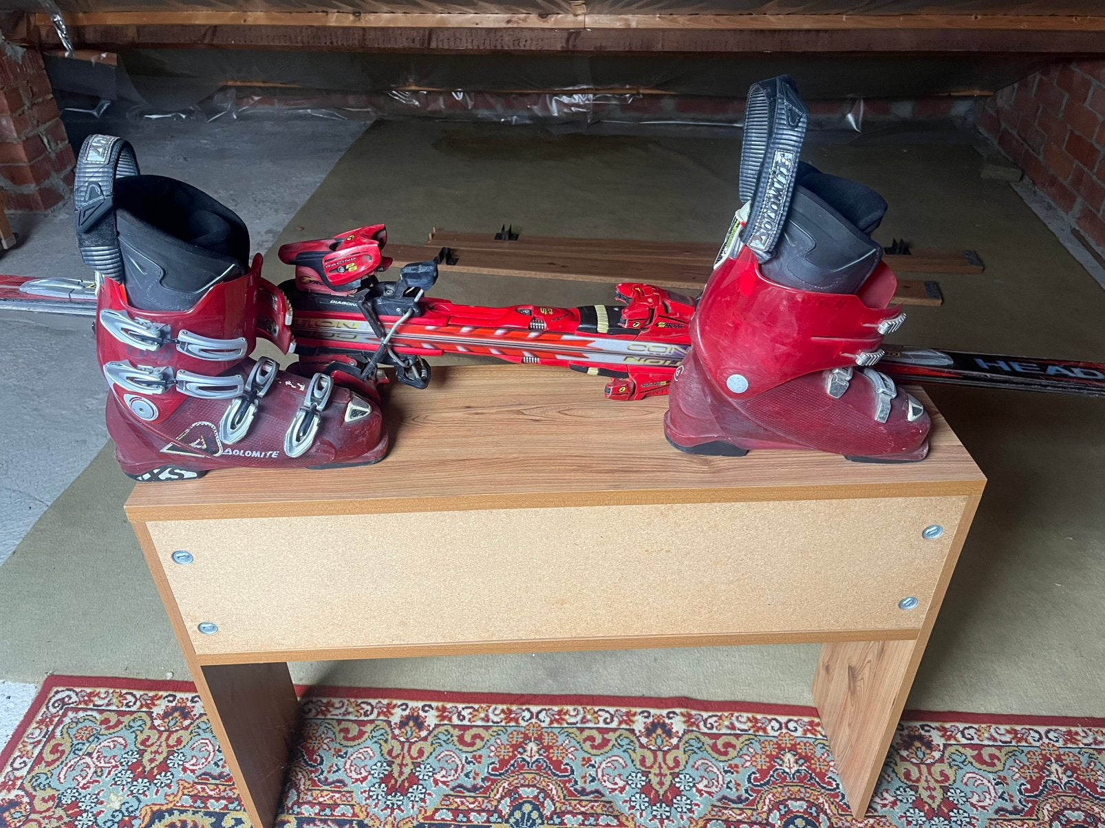 Skibotten met ski latten, Ophalen, Gebruikt, Ski