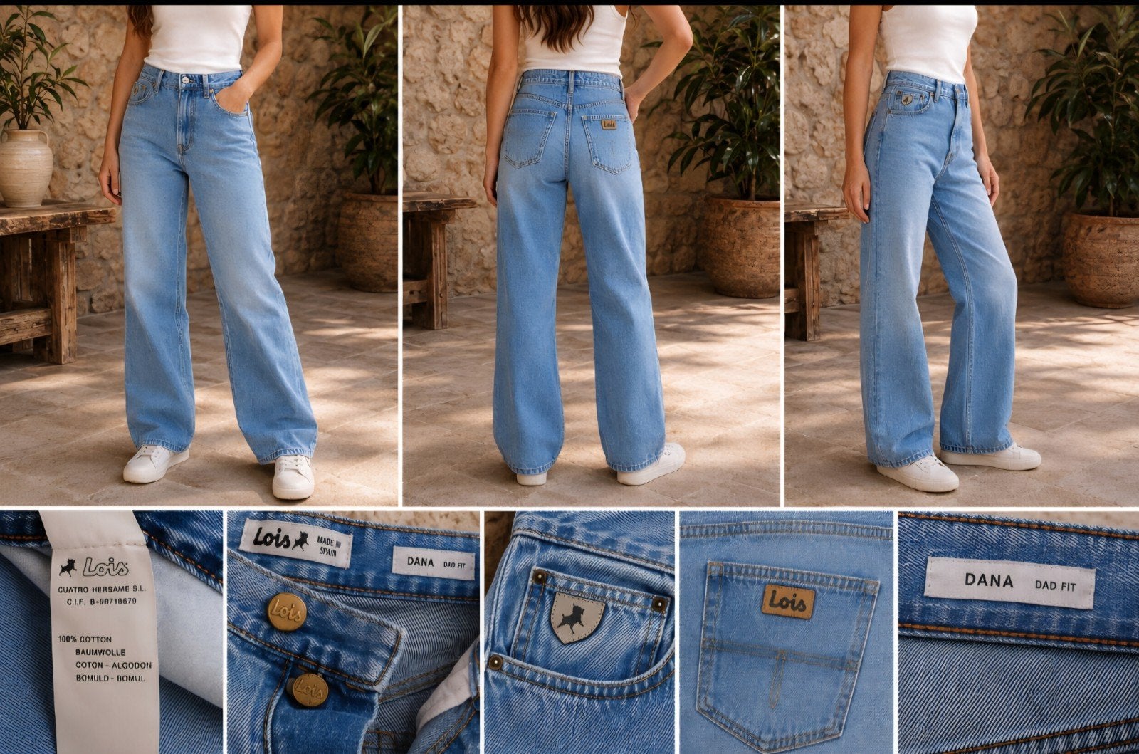 Lois Jeans | Dana Dad Fit | Blauw | W30 | ZELDZAAM Y2K dames, Kleding | Dames, Ophalen of Verzenden, Blauw