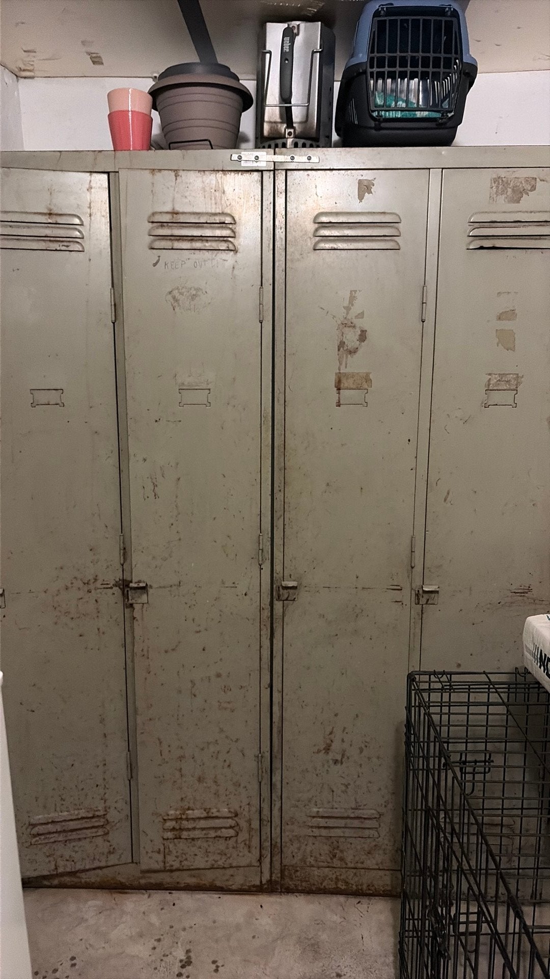 Metalen locker vintage, Ophalen, Gebruikt