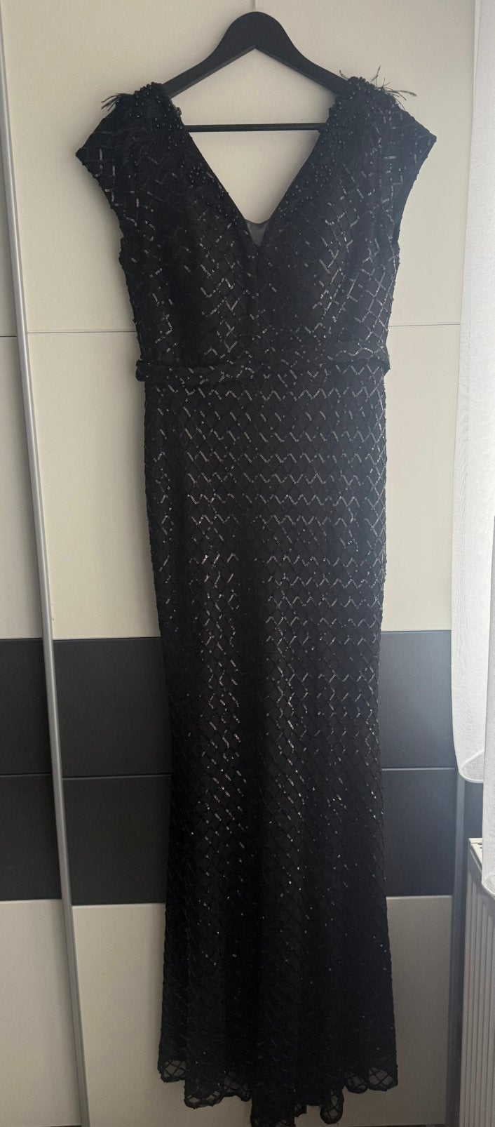 Zwarte avondjurk – 1x gedragen, Kleding | Dames, Gelegenheidskleding, Ophalen, Zwart, Maat 42/44 (L), Cocktailjurk