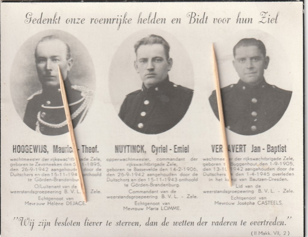 Victimes de guerre 1940-1945, Collections, Envoi