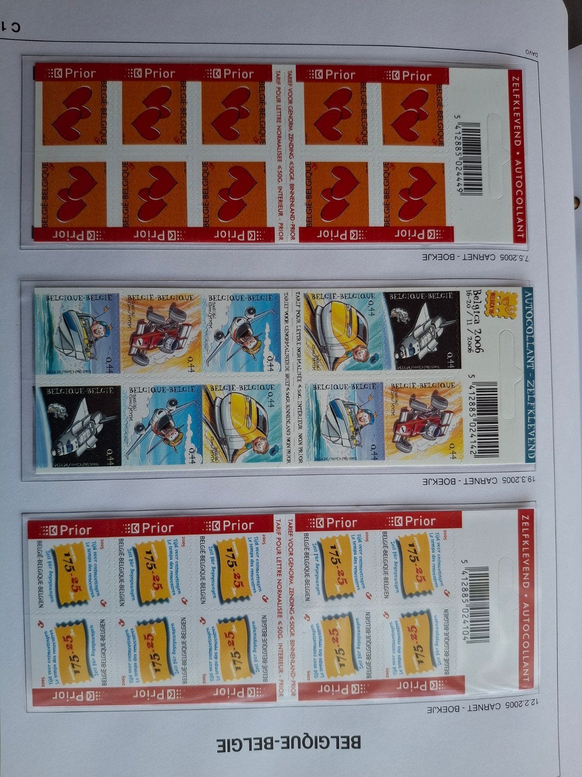 Timbres autocollant Belgique, Enlèvement ou Envoi