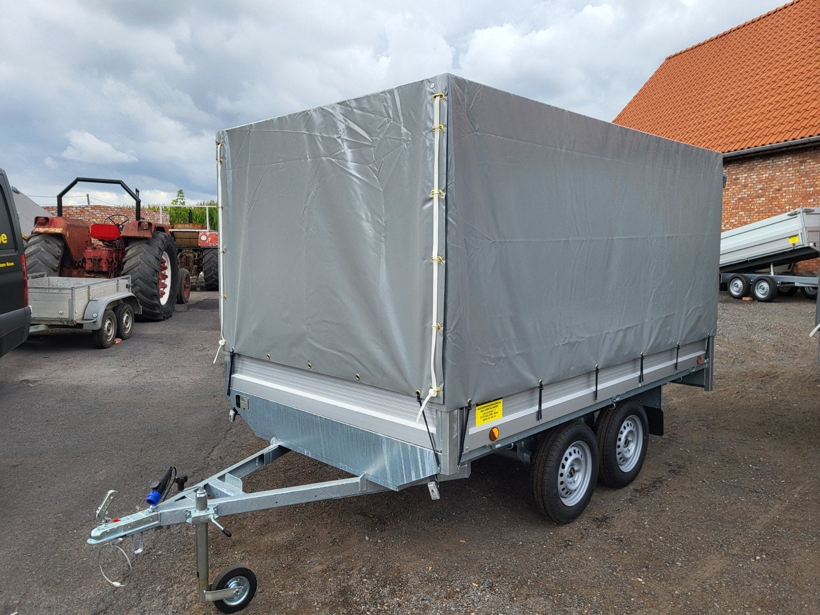 te koop nieuwe plateau met huif. 308x183x150., Ophalen, Vlemmix, Nieuw, Info@alleaanhangwagens.be