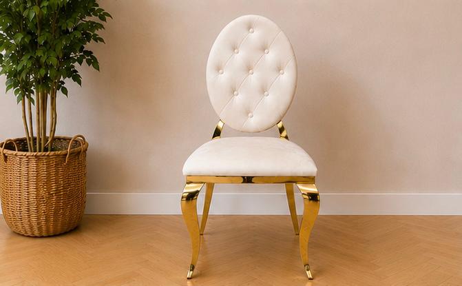 Gouden stoel, Ophalen, Wit, Nieuw, Modern, luxe, klassiek, elegant