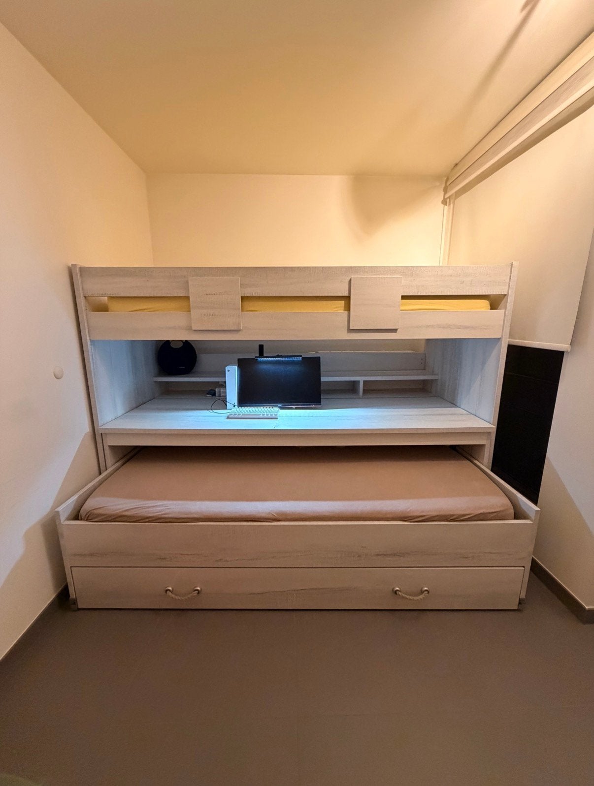 Bed/stapelbed, Ophalen, 90 cm, 160 tot 180 cm, Tweepersoons