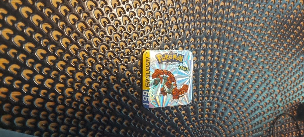 pokemon magneet panini staks Groudon holo uit 2003, Hobby en Vrije tijd, Ophalen of Verzenden, Nieuw, Overige typen