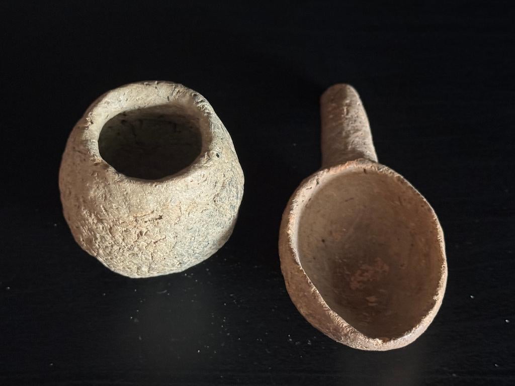 Zeer zeldzame lepel en kleine kom uit het Neolithicum, Antiek en Kunst, Ophalen