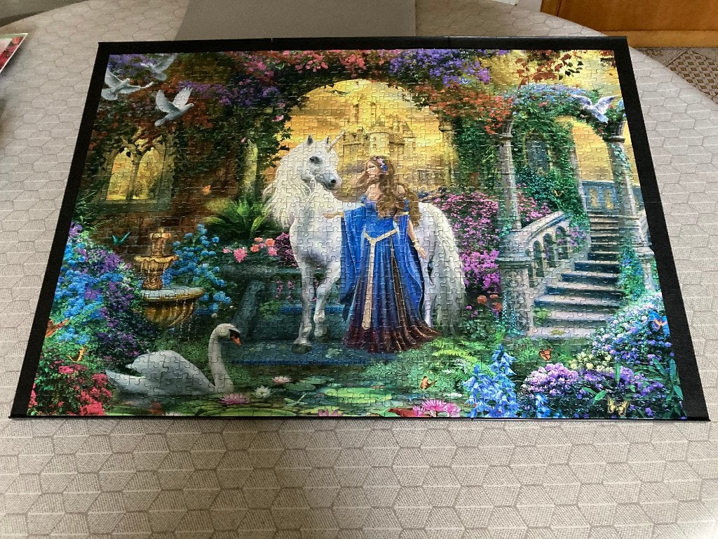 Puzzel 'Princess and the unicorn', King, 1000 stukjes (compl, Hobby & Loisirs créatifs, Enlèvement ou Envoi, 500 à 1500 pièces