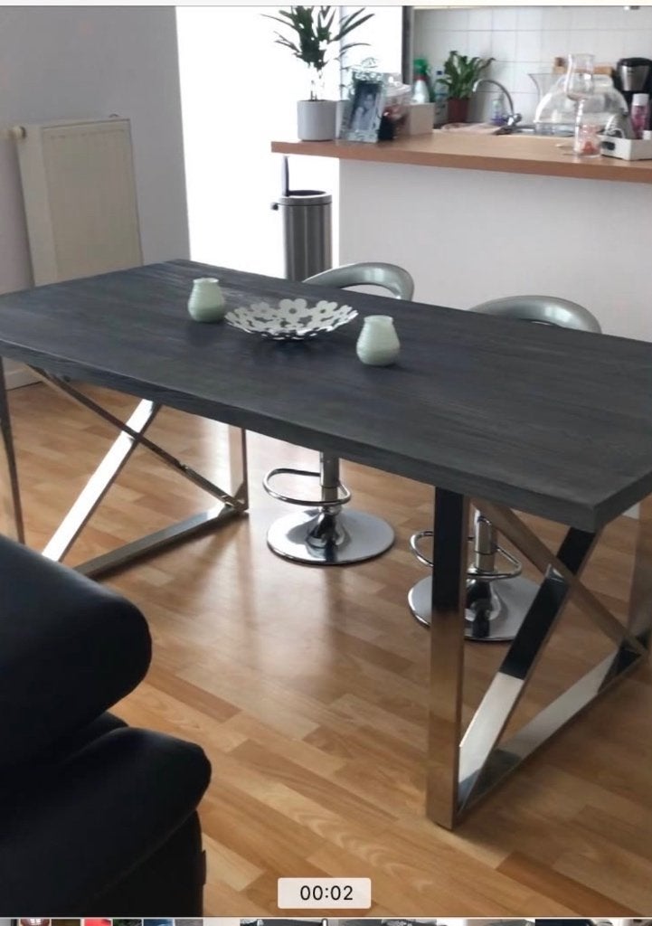 Table salle à manger, 150 à 200 cm, Cinq personnes ou plus, Bois, Enlèvement
